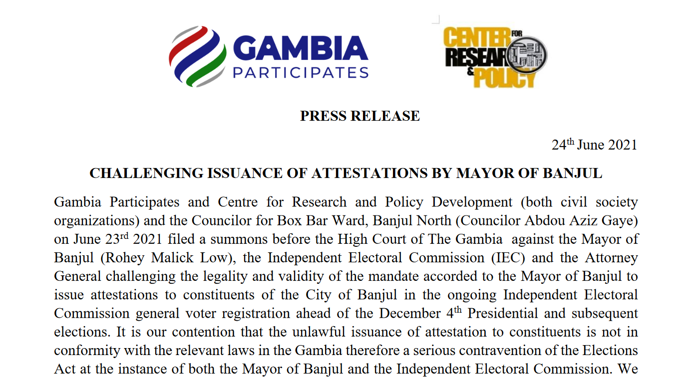 Assuming Ultra Vires Powers: The Independent Electoral Commission And The Mayor Of Banjul