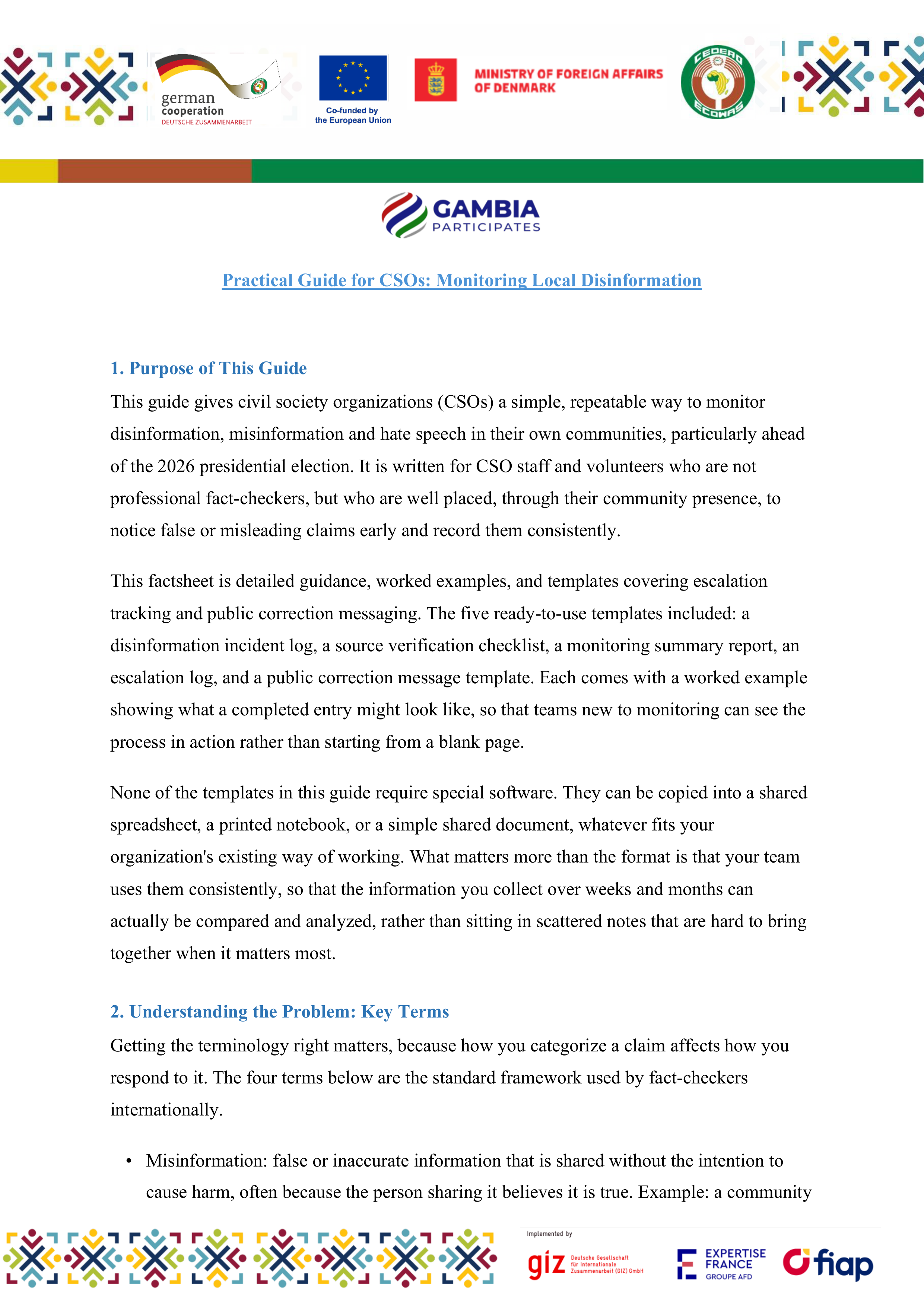 Practical Factsheet for CSOs